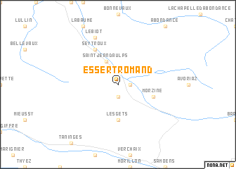 map of Essert-Romand