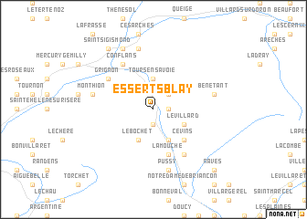 map of Esserts-Blay