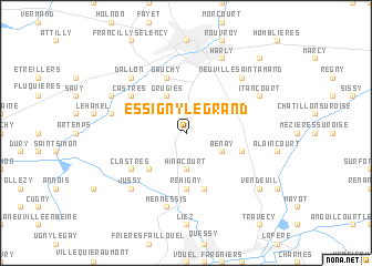 map of Essigny-le-Grand