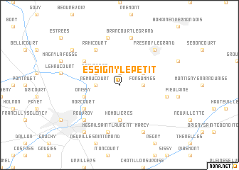 map of Essigny-le-Petit