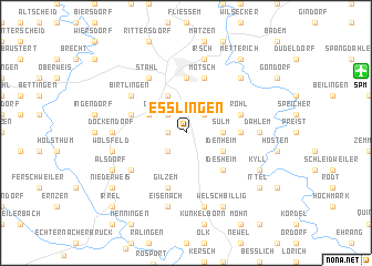 map of Eßlingen