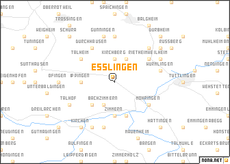 map of Eßlingen