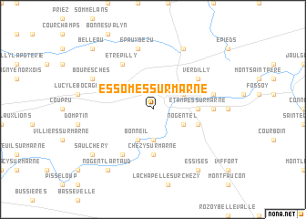 map of Essômes-sur-Marne