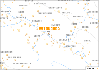 map of Estadābād