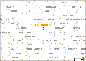 map of Estampes