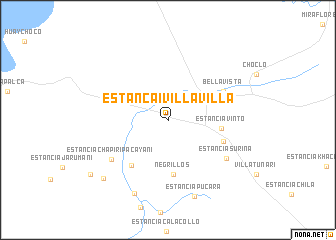 map of Estancai Villa Villa