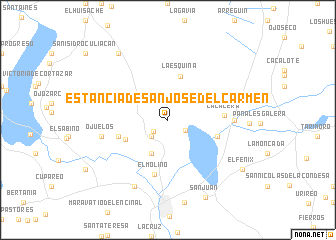 map of Estancia de San José del Carmen