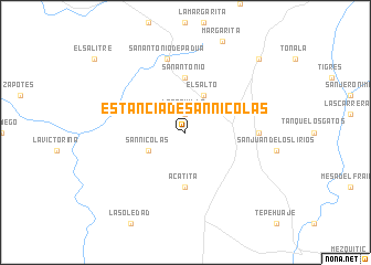 map of Estancia de San Nicolás