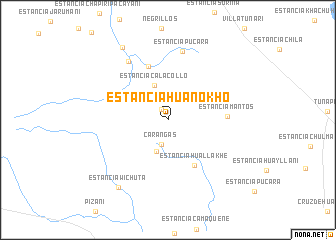 map of Estancia Huañokho
