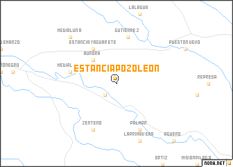 map of Estancia Pozo León