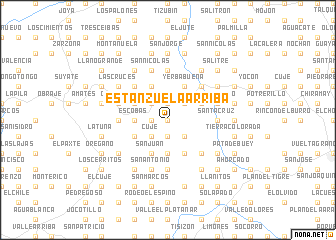 map of Estanzuela Arriba