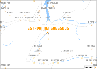 map of Estavannens-Dessous