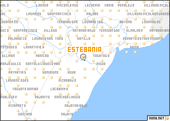 map of Estebanía