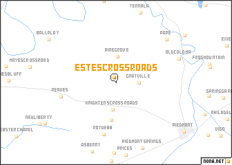 map of Estes Crossroads