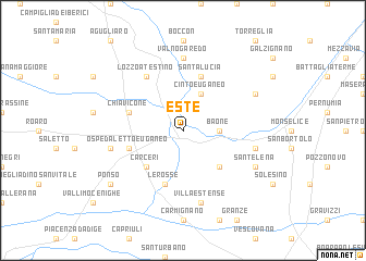 map of Este