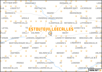 map of Estouteville-Écalles