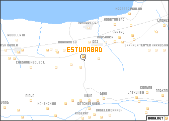 map of Estūnābād