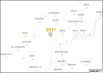 map of Esty