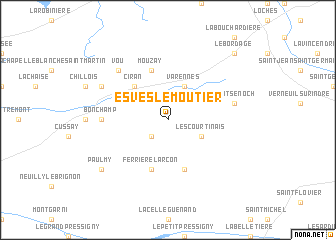 map of Esves-le-Moutier