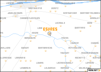 map of Esvres