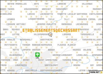 map of Établissements de Chassart