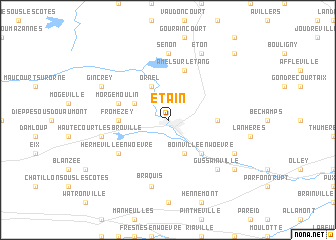 map of Étain
