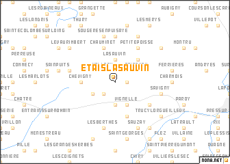 map of Étais-la-Sauvin