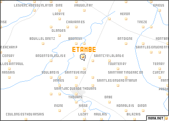 map of Étambé