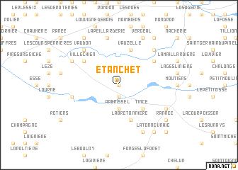 map of Étanchet