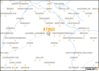 map of Étaux