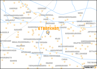 map of Etbār Khān