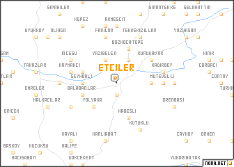 map of Etçiler