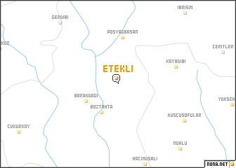 map of Etekli