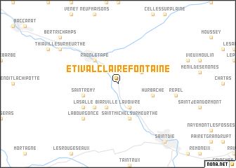 map of Étival-Clairefontaine