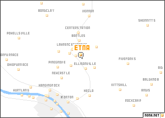 map of Etna