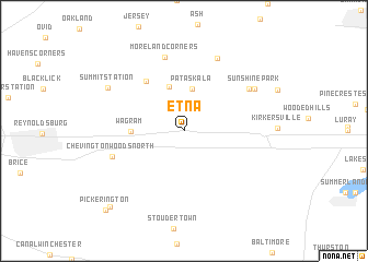 map of Etna