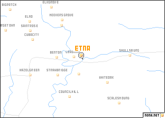 map of Etna