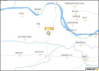 map of Etna