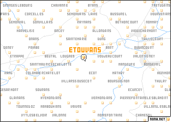 map of Étouvans