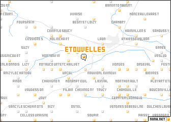 map of Étouvelles