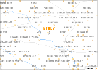 map of Étouy