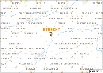 map of Étréchy