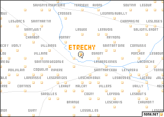 map of Étréchy