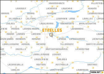 map of Étrelles
