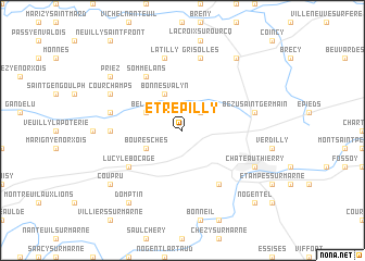 map of Étrépilly