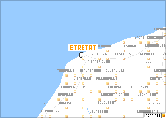 map of Étretat