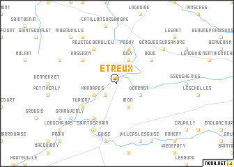 map of Etreux