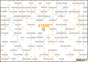 map of Étriac
