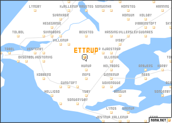 map of Ettrup