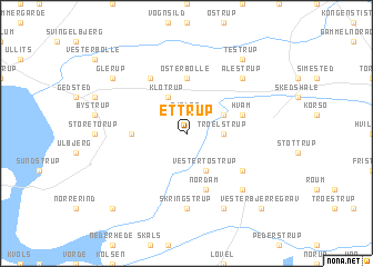 map of Ettrup